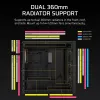 Case PC CORSAIR FRAME 5000D RS ARGB Midi-Tower nero — ATX, supporta 3x140mm ventole frontali, unità 2,5/3,5