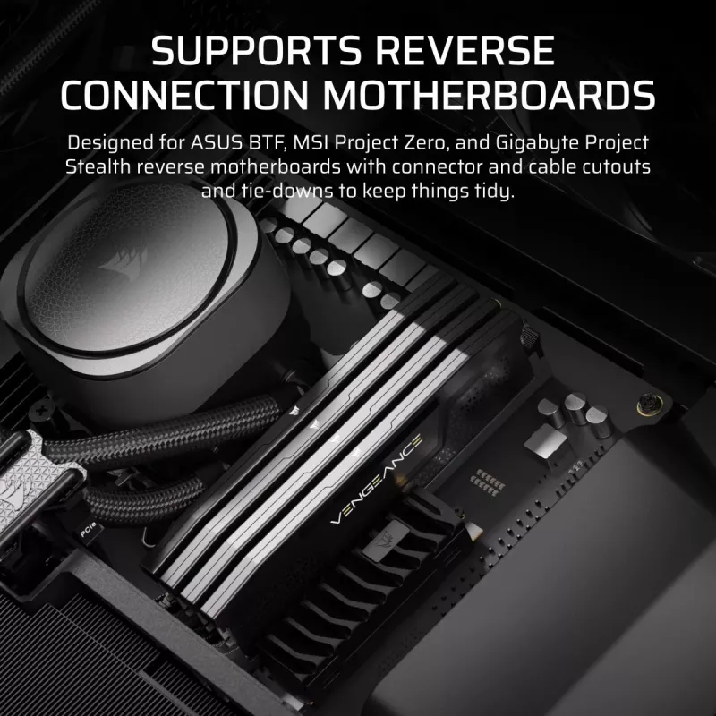 Case PC CORSAIR FRAME 5000D RS ARGB Midi-Tower nero — ATX, supporta 3x140mm ventole frontali, unità 2,5/3,5