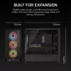 Case PC CORSAIR FRAME 5000D RS ARGB Midi-Tower nero — ATX, supporta 3x140mm ventole frontali, unità 2,5/3,5