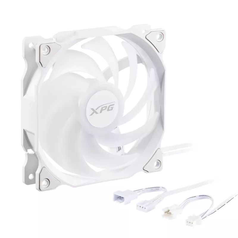 XPG VENTO 120 ARGB PWM (confezione da 3) bianco, ventola, 12 cm, 300 U/min, 1650 U/min, bianco