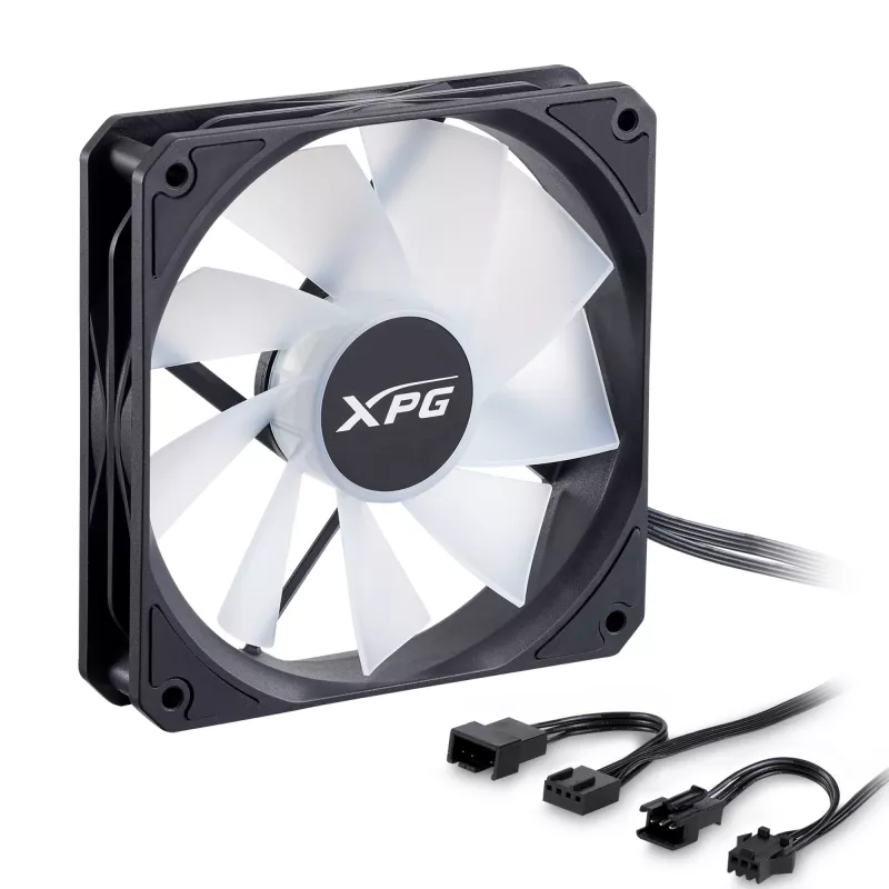 XPG VENTO R 120 ARGB PWM nero, ventola, 12 cm, 300 RPM, 1600 RPM, nero