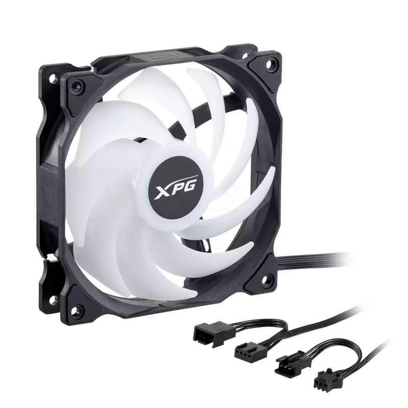 XPG VENTO 120 ARGB PWM nero, ventola, 12 cm, 300 U/min, 1850 U/min, nero