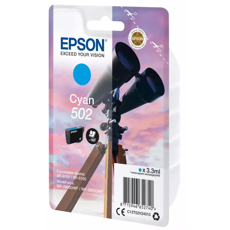 Cartuccia Epson 502 ciano C13T02V24010