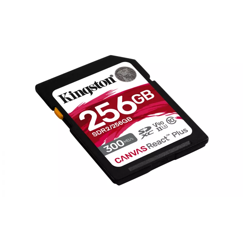 Kingston Technology 256 GB Canvas React Plus SDXC UHS-II 300R/260W U3 V90 per Full HD/4K/8K