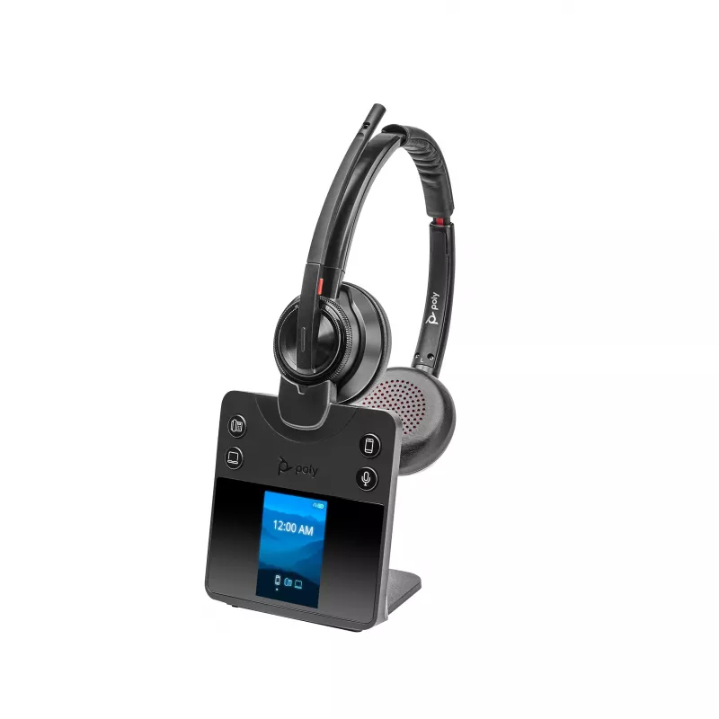 HP Poly Savi 8420 Office stereo DECT 1880-1900 MHz cuffia, wireless, ufficio/call center, 160 g, cuffia, nero