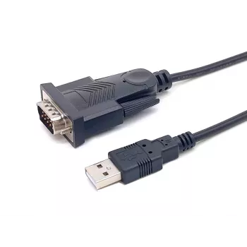 Equip cavo USB-A a seriale (DB9), M/M 1,5m, nero, 1,5 m, USB Type-A, DB-9, connettore maschio, connettore maschio