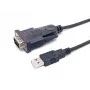 Equip cavo USB-A a seriale (DB9), M/M 1,5m, nero, 1,5 m, USB Type-A, DB-9, connettore maschio, connettore maschio