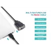 Equip cavo USB-A a seriale (DB9), M/M 1,5m, nero, 1,5 m, USB Type-A, DB-9, connettore maschio, connettore maschio