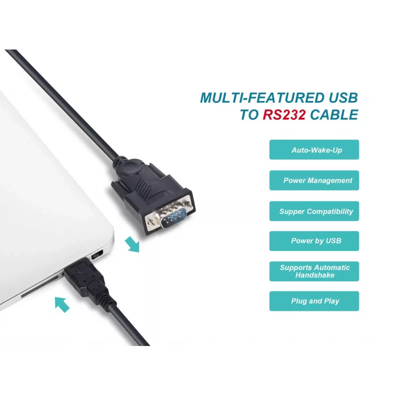 Equip cavo USB-A a seriale (DB9), M/M 1,5m, nero, 1,5 m, USB Type-A, DB-9, connettore maschio, connettore maschio