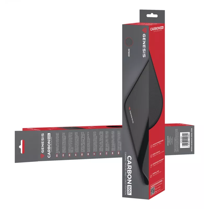 GENESIS Carbon 500 L tappetino gaming per mouse nero