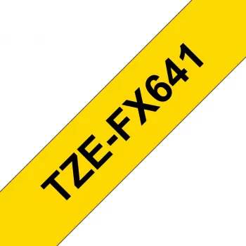 Brother TZE-FX641 Nastro adesivo TZE-FX nero su giallo TZ