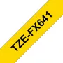 Brother TZE-FX641 Nastro adesivo TZE-FX nero su giallo TZ