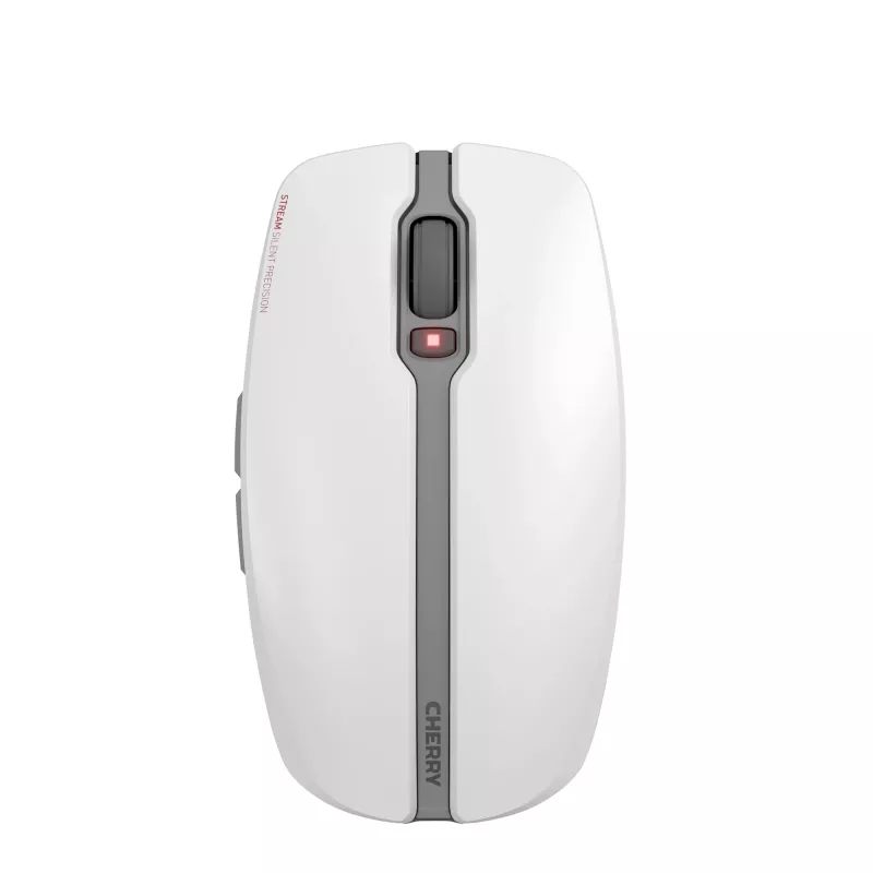 Tastiera CHERRY Stream Desktop Recharge con connessione RF wireless, 115 tasti completi, layout QWERTY UK, grigio, mouse incluso