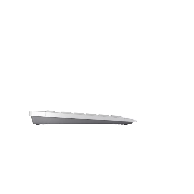 Tastiera CHERRY Stream Desktop Recharge con connessione RF wireless, 115 tasti completi, layout QWERTY UK, grigio, mouse incluso
