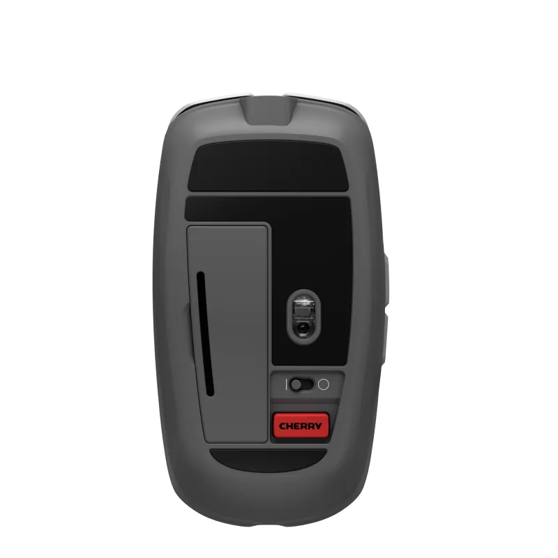 Tastiera CHERRY Stream Desktop Recharge con connessione RF wireless, 115 tasti completi, layout QWERTY UK, grigio, mouse incluso