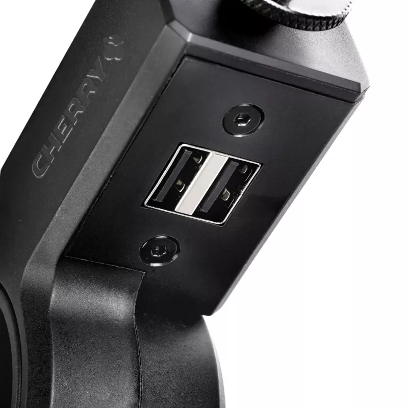 CHERRY MA 6.0 UNI USB supporto da tavolo, Cherry, nero, 2,5 m, 3/8 e 5/8, alluminio