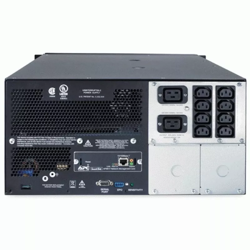 APC Smart-UPS SUA5000RMI5U - 5000VA, 8x presa C13, 2x C19, NMC, rackmount/tower