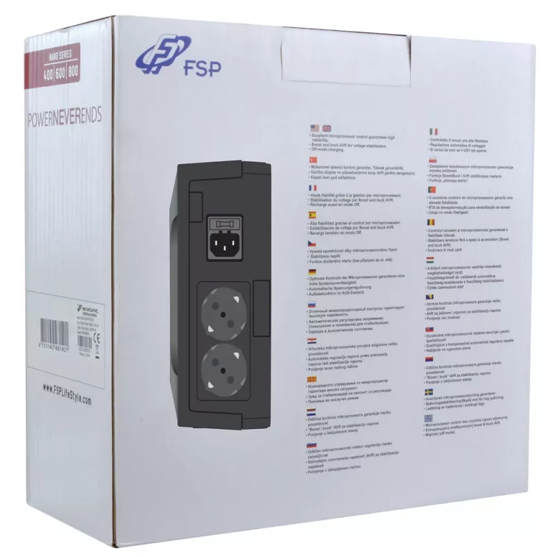 FSP Nano 800 gruppo di continuità (UPS) Standby (Offline) 0,8 kVA 480 W 2 uscite AC