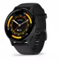 GARMIN INTERNATIONAL Venu 3 – Lunetta in acciaio inossidabile spazzolato con cassa nera e cinturino in silicone – 45 mm