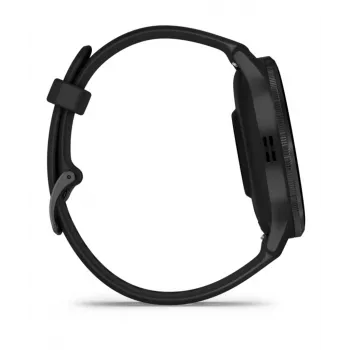GARMIN INTERNATIONAL Venu 3 – Lunetta in acciaio inossidabile spazzolato con cassa nera e cinturino in silicone – 45 mm