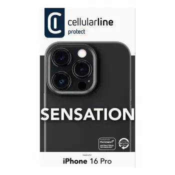 Cellularline Sensation - custodia in silicone soft-touch per iPhone 16 Pro