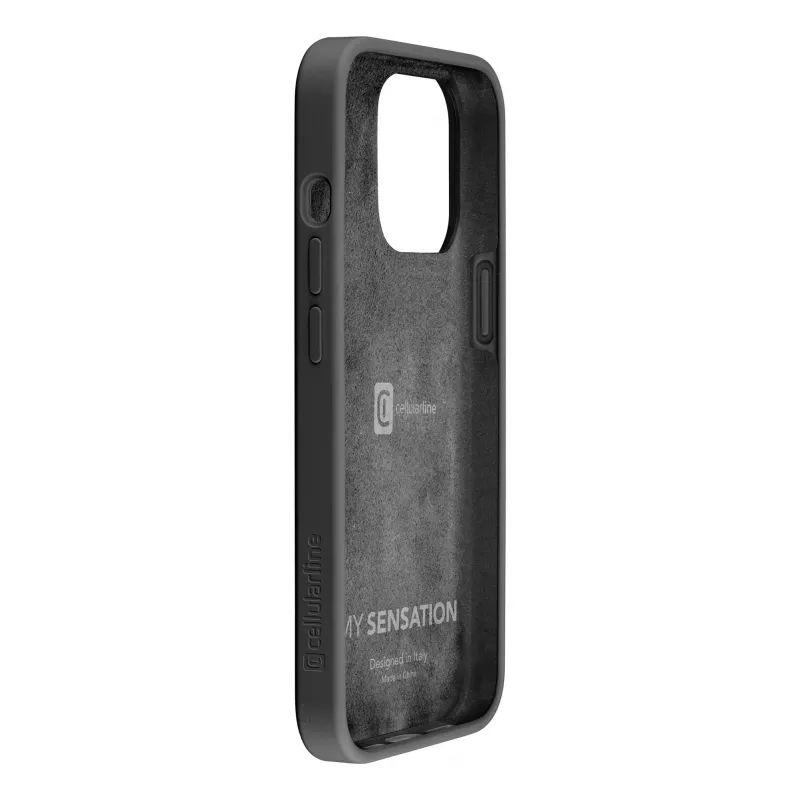 Cellularline Sensation - custodia in silicone soft-touch per iPhone 16 Pro