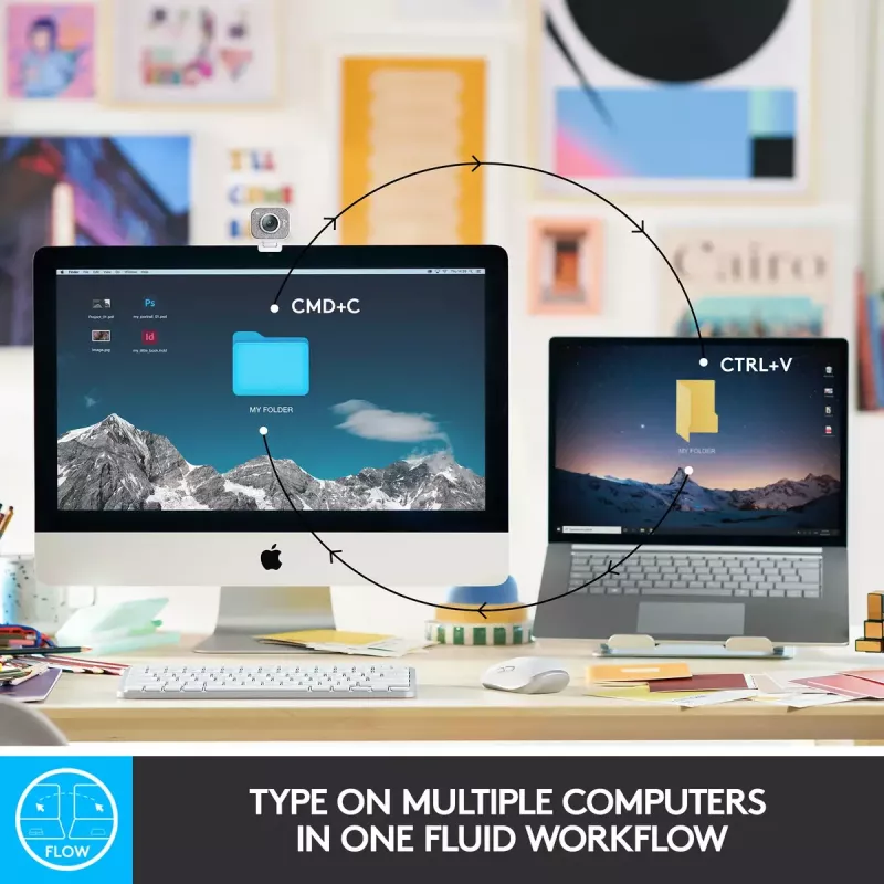 LOGITECH MX Keys Mini Tastiera Retroilluminata - Wireless Bluetooth - Grafite - Azerty Francese