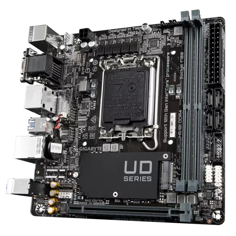 Scheda madre GIGABYTE H610I DDR4, Intel LGA 1700, Mini-ITX