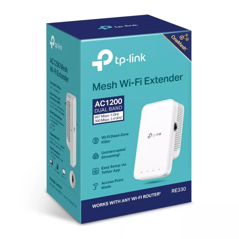 Ripetitore di rete TP-Link AC1200 Mesh Wi-Fi Extender
