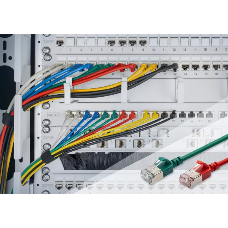DIGITUS Cavo patch sottile - CAT6A - F-FTP - 3m - Verde