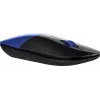 HP Z3700 mouse wireless blu, ambidestro, ottico, RF wireless, 1200 DPI, blu