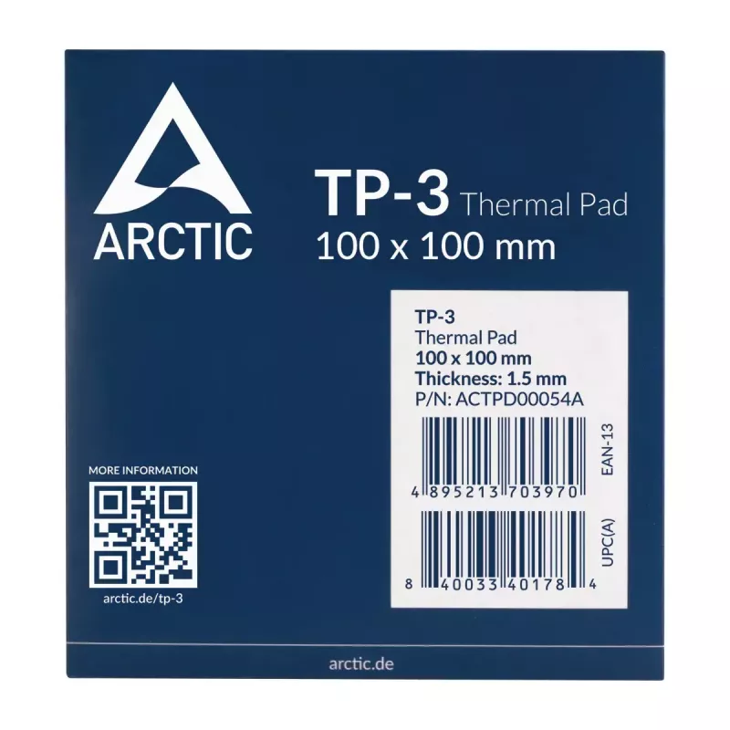 ARCTIC TP-3 Premium Performance pad termico 100 x 100 mm, 1,5 mm