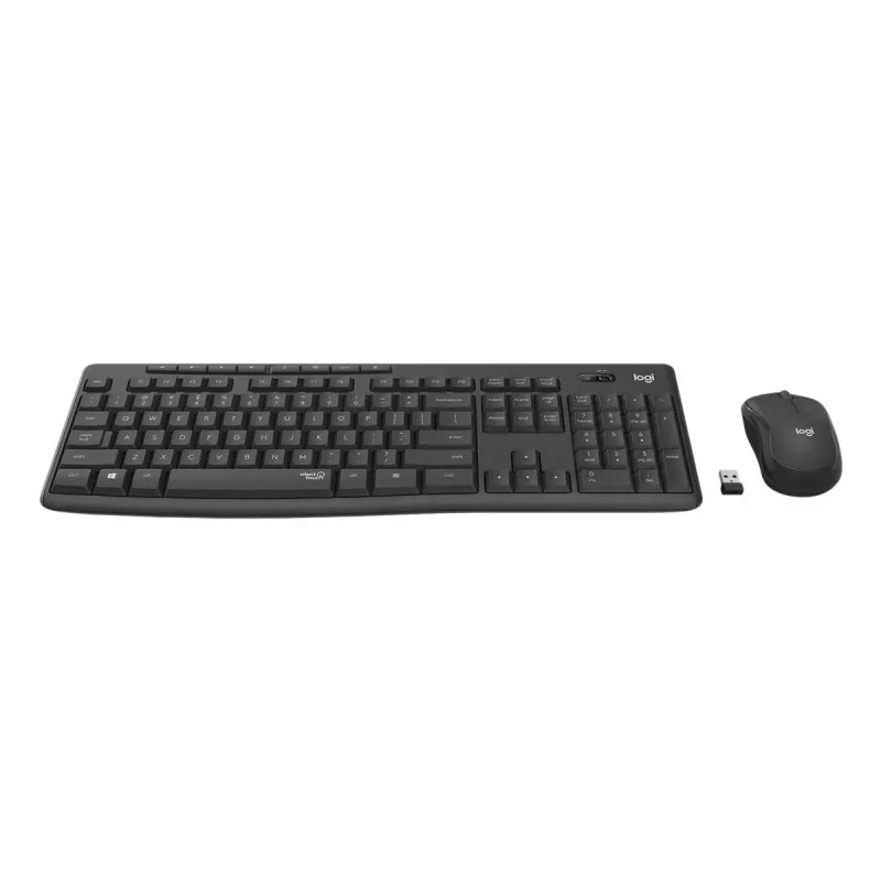 LOGITECH MK295 combinazione tastiera/mouse wireless silenziosa - grafite - Qwertz Swiss/Lux