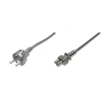 DIGITUS Cavo di alimentazione, CEE 7/7 (Type-F) - C5 M/F, 75 cm H05VV-F3G 0,75 mm² nero