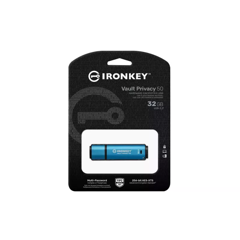 Chiavetta USB Kingston 32GB USB Type-A IronKey Vault Privacy 50