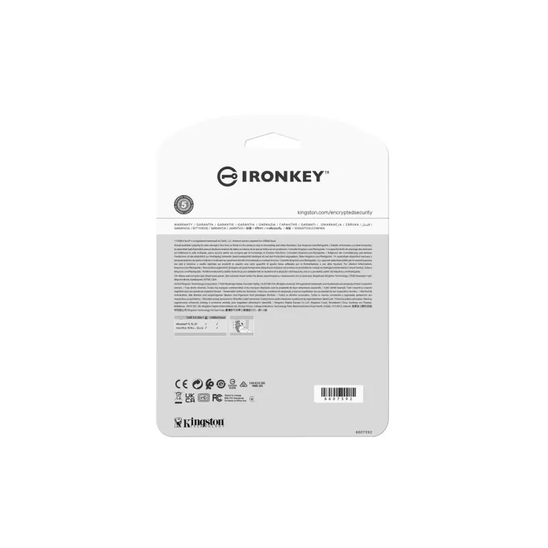 Kingston Technology IronKey 128GB IKLP50 USB con crittografia a 256 bit