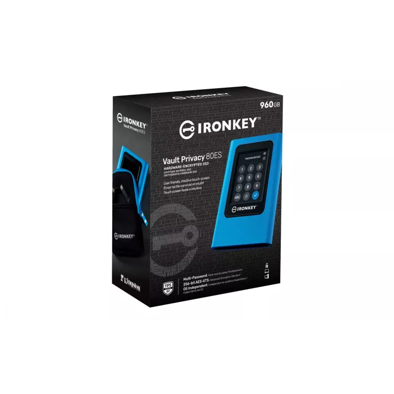 Kingston Technology IronKey 960GB Vault Privacy 80 SSD esterno con crittografia XTS-AES 256 bit