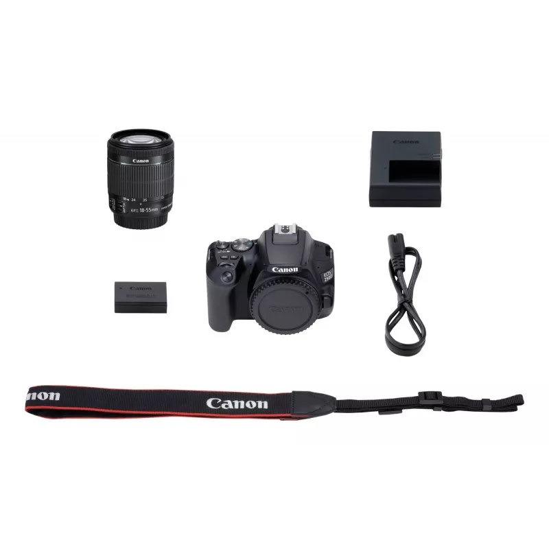 Canon EOS 250D+EF-S 18-55mm Kit fotocamera reflex 24,1 MP CMOS 6000 x 4000 Pixel Nero