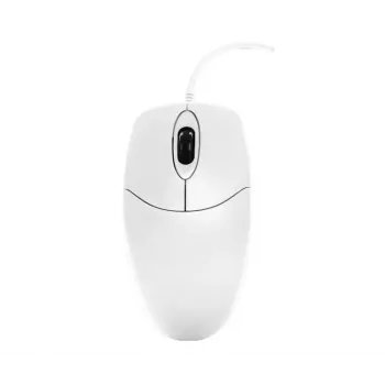 Mouse Contour Design Active Key Contour lavabile IP68 con rotella di scorrimento con filo bianco PMJ1