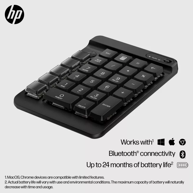 Tastiera wireless programmabile HP 435, Bluetooth, nero