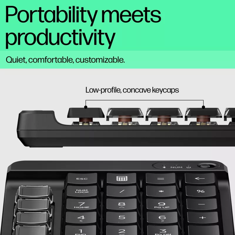 Tastiera wireless programmabile HP 435, Bluetooth, nero