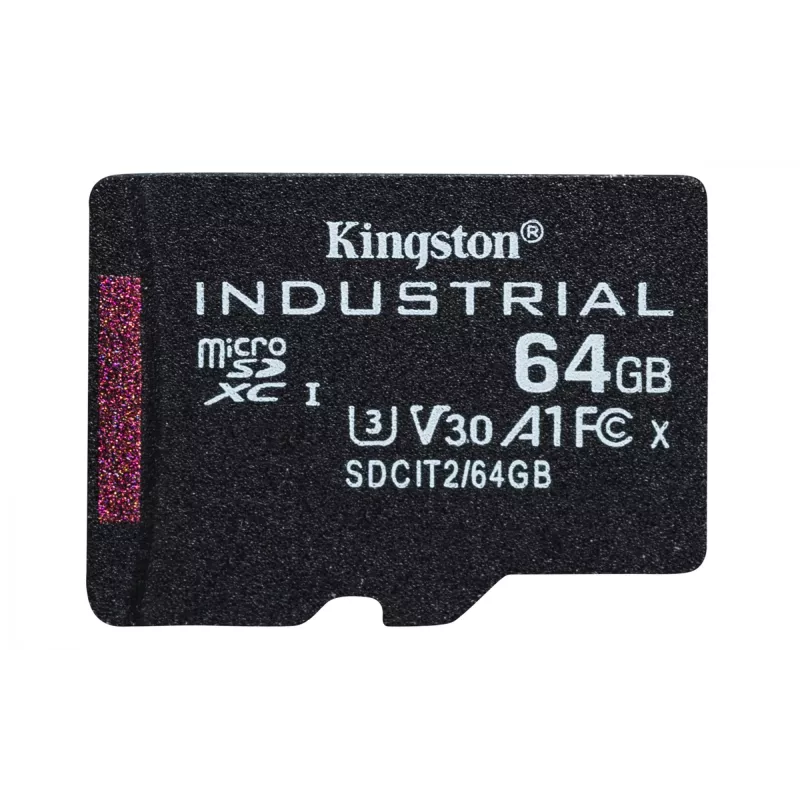 Kingston Technology 64 GB microSDXC Industrial C10 A1 pSLC scheda + adattatore SD