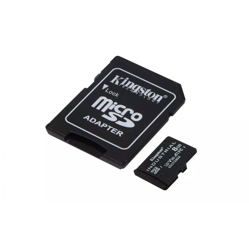 Kingston Technology 8GB microSDHC Industrial C10 A1 pSLC scheda + adattatore SD