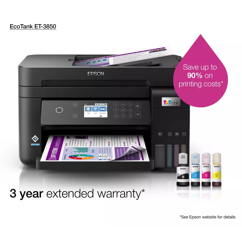 Epson EcoTank ET-3850 Inkjet A4 4800 x 1200 DPI 33 ppm Wi-Fi