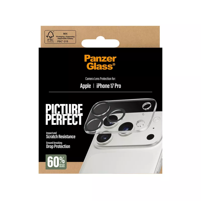 Protezione lenti fotocamera PanzerGlass iPhone 17 Pro antigraffio antiurto