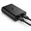 HP 600Q7AA caricabatterie GaN USB-C da 65 W per laptop, 2 × USB-C, 20 V, nero
