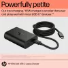 HP 600Q7AA caricabatterie GaN USB-C da 65 W per laptop, 2 × USB-C, 20 V, nero