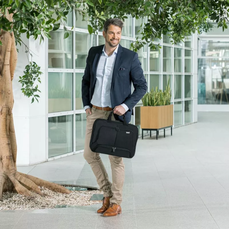 DICOTA Eco Top Traveler Pro - borsa per notebook 15-17.3in - nero / 1680d Rpet poliestere