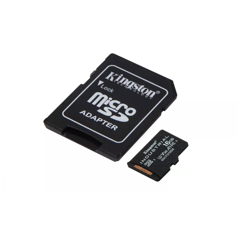 Kingston Technology 16GB microSDHC Industrial C10 A1 pSLC Card + adattatore SD
