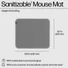 HP 100 Tappetino mouse disinfettabile, Grigio, Tinta unita, Poliestere, Gomma
